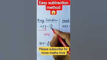 Easy subtraction trick 😱|#subtraction #subtractionfraction#maths #short tricks