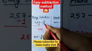 Easy subtraction trick 😱|#subtraction #subtractionfraction#maths #short tricks