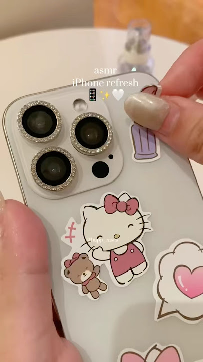 asmr iPhone refresh🧼🧺🎀#asmr #asmrsounds #phonecase #iphone #fyp #coquette #cleaning #pinterest