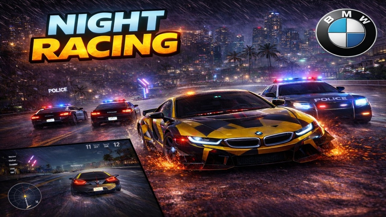 Extreme Racing Gameplay | BMW i8 vs Police Night Chase #realcarsimulator #carracechallenge