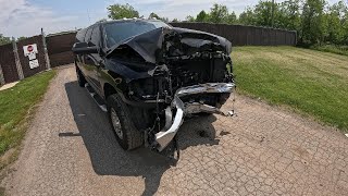 Ram 3500 wrecked (Bad crash)