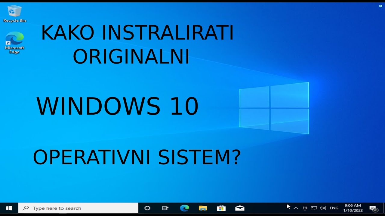 Kako sigurno skinuti i instalirati WINDOWS 10 operativni sistem - YouTube