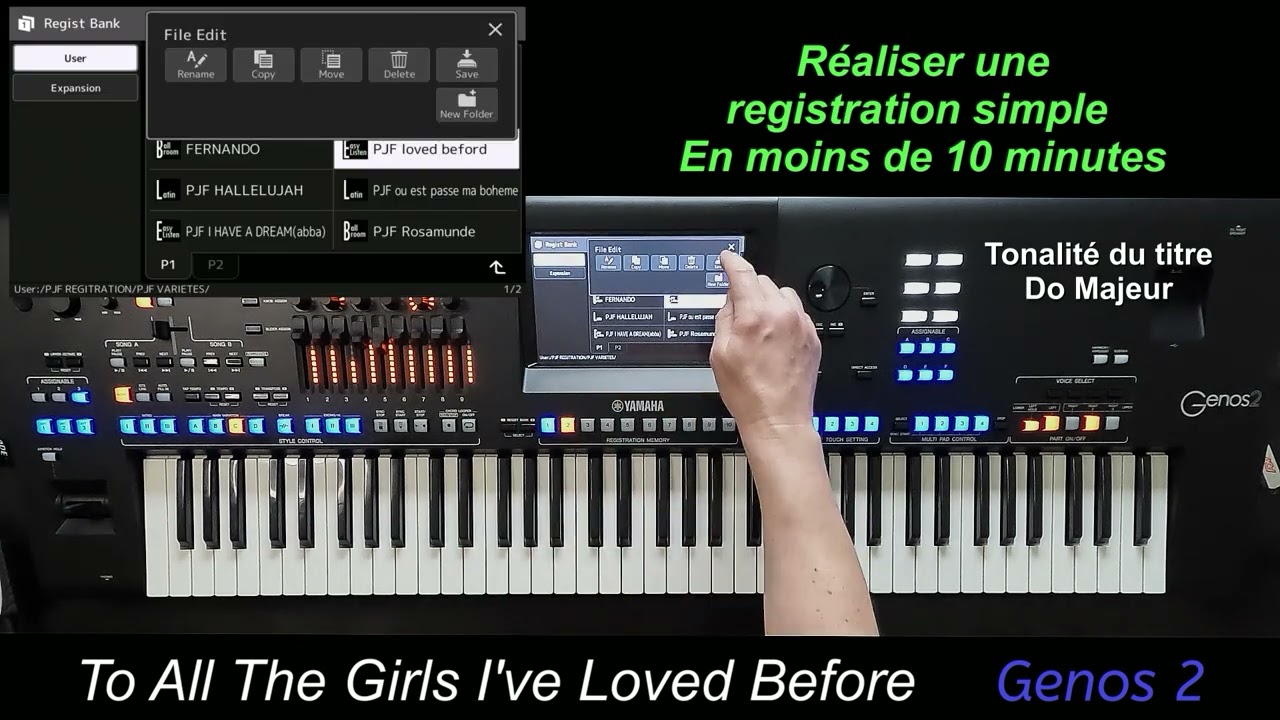 Yamaha Genos 2/ Réaliser une registration simple en moins de 10 minutes/N°1/ Pour jouer facilement.
