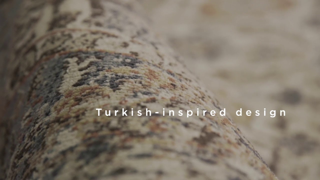 Isparta Oriental Blue/ Red Rug design by Jaipur