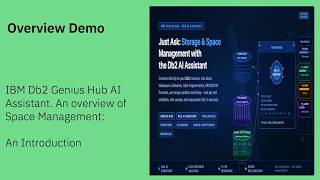 IBM Db2 Genius Hub: Db2 AI Assistant: Space Management