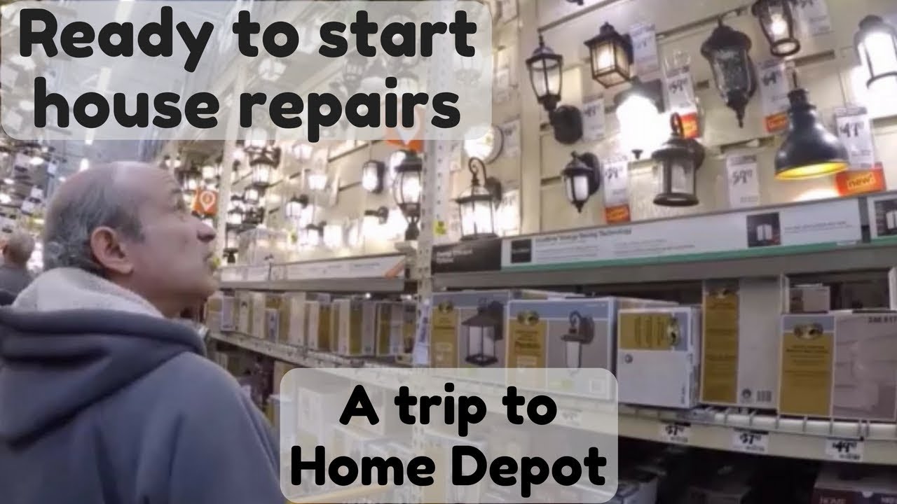 Ready to start house repairs: A trip to Home Depot - YouTube