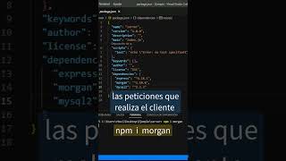 Instalación de morgan, para poder ver en consola las peticiones del cliente