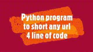 #pyshorteners Short URL using Python hindi