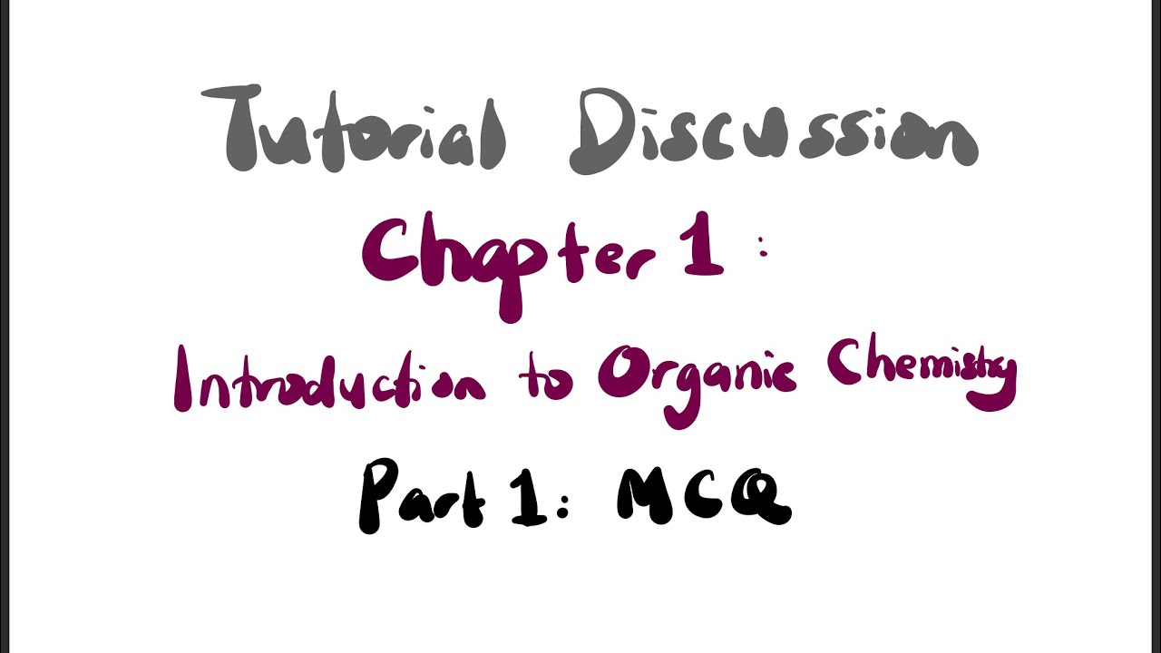 Tutorial Discussion Chapter 1 | Part 1 (MCQ) | DK024 SES Chemistry