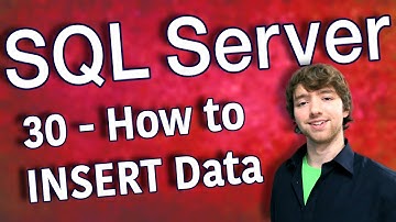 SQL Server 30 - How to INSERT Data