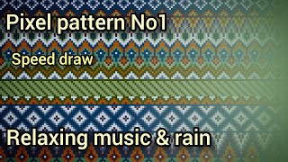 Visual Asmr Relaxing Music. Pixelart Drawing