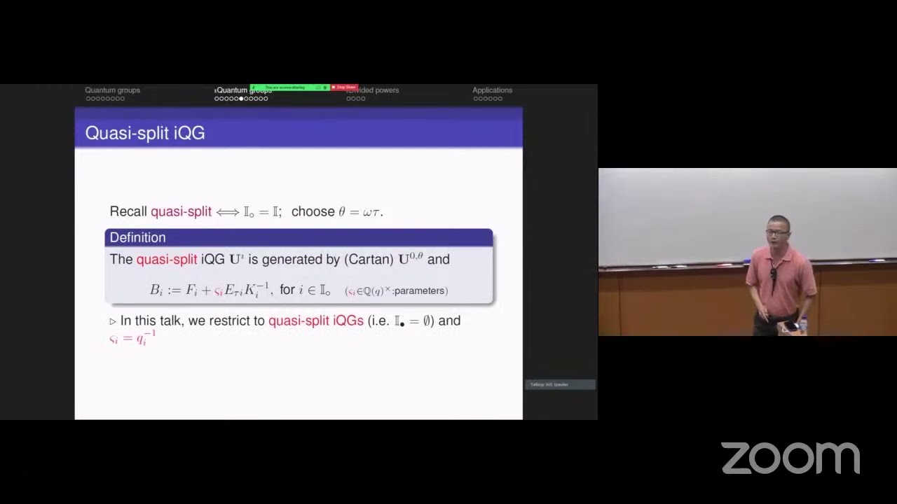 Weiqiang Wang: What is an i-quantum group and what is it good for?