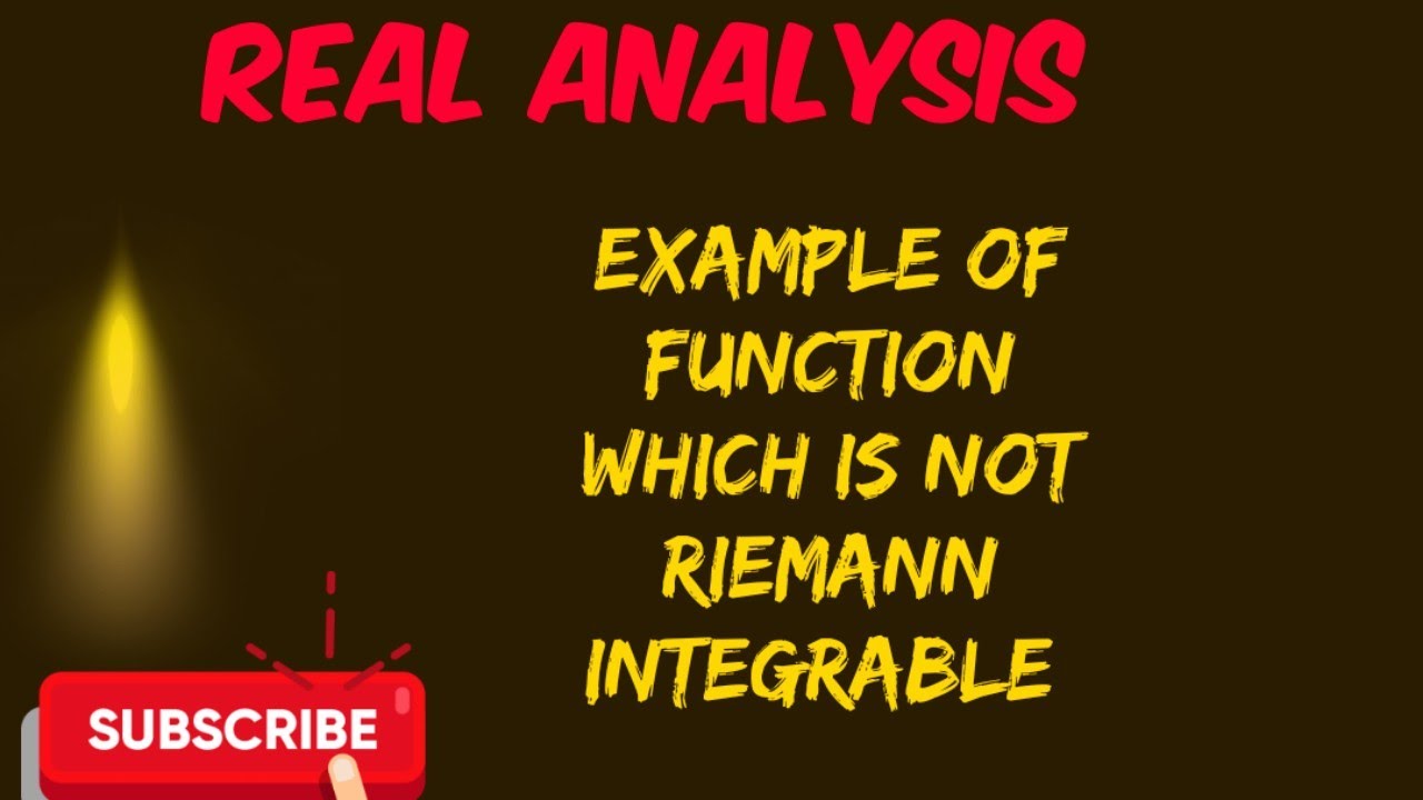Example of not Riemann integral function - YouTube