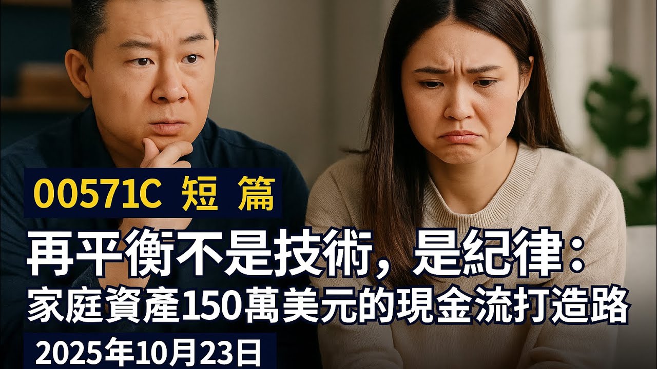 00571C 短篇【再平衡不是技術，是紀律：家庭資產150萬美元的現金流打造之路】2025年10月23日