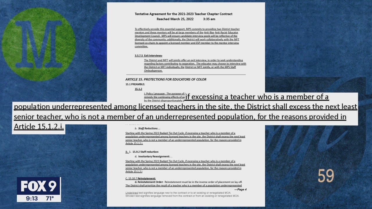 Attorney to sue MPLS schools over policy that could result in white teachers being fired first