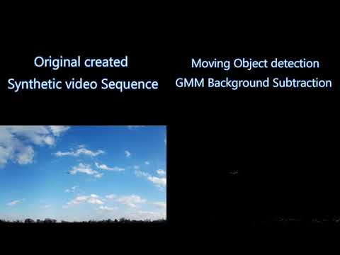 Moving Object detection (UAV detection) - GMM for Background Subtraction