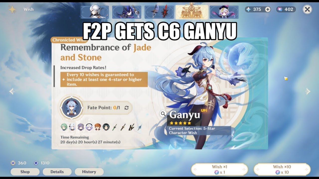 Бесплатная игра получает C6 Ganyu спустя 5 лет | Genshin Impact