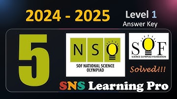 | Class 5 | NSO | 2024 - 2025 Answers | Level 1 | SOF | Olympiad | Previous paper | 2026 Learning