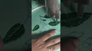 leaf pattern embroidery design 🌿🌿🌿🌿 zigzag stitch