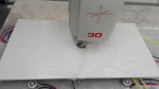 3 axis cnc intermac 30 doing sloped shower tray