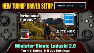 The Witcher 3 Gameplay Test &amp; Setup With New Turnip Driver Adreno 8xx 🔥 Winlator Bionic Ludashi 2.8