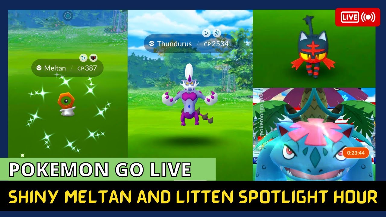 Litten Spotlight Hour and Shiny Meltan Grind
