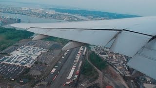 United 777-200ER Almost Empty Summer Evening Takeoff from Newark!