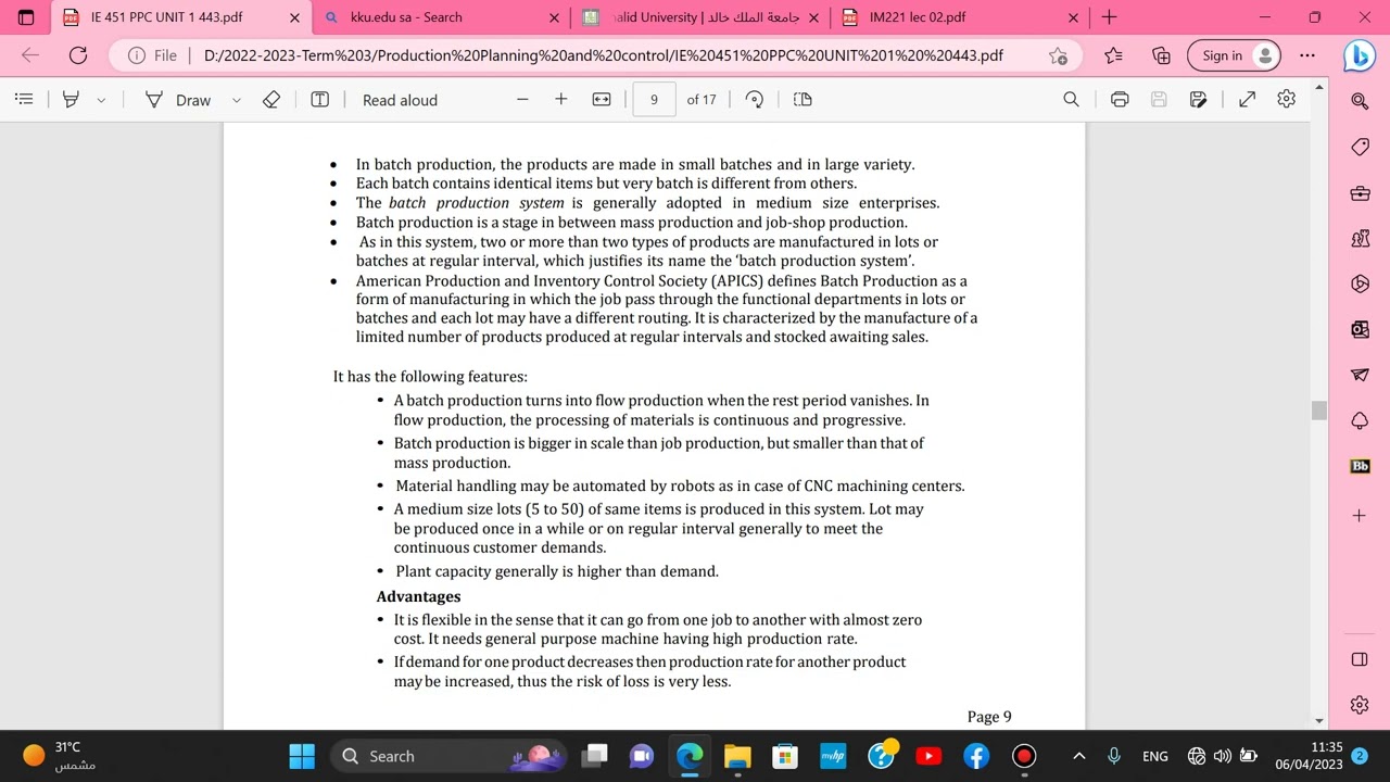 Production Planning and Control Unit 1 Part 3