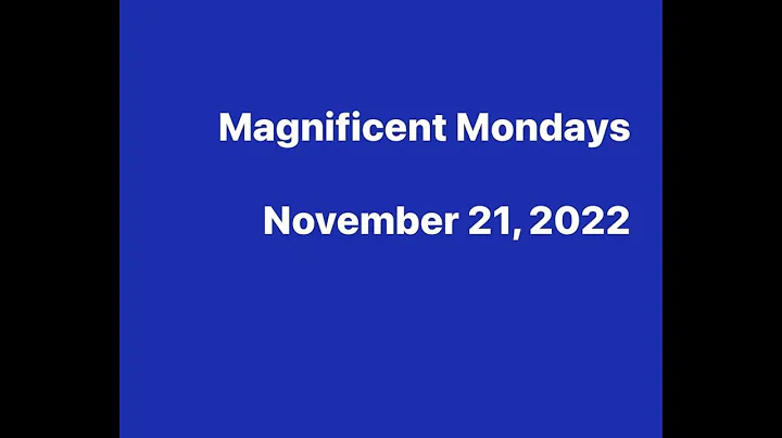 Magnificent Mondays, Why the Foundation Steps Need...