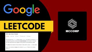 GOOGLE INTERVIEW QUESTION | Max Area of Island (LeetCode problem 695)