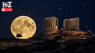 Sturgeon Moon LIVE: August Full Moon Rises Over Greece’s Ancient Temple of Poseidon
