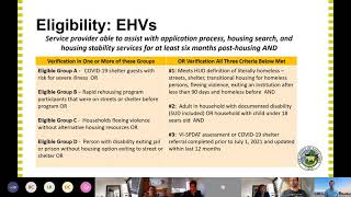 Emergency Housing Voucher EHV Mainstream Voucher Eligibility and Referral Overview for Community Pro