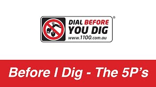 Dial Before You Dig Vic/Tas - The 5Ps of safe excavation