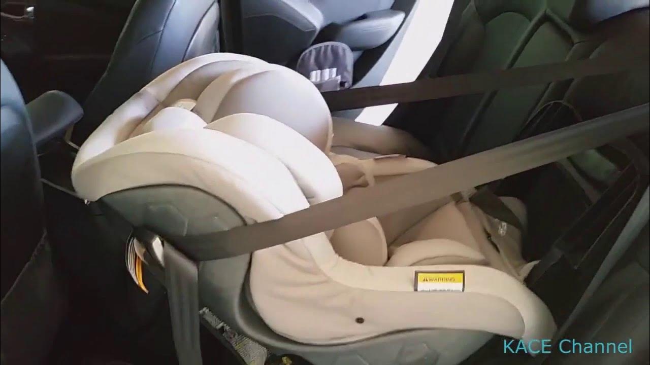 How to install Maxi Cosi Euro NXT Isofix baby car seat rear facing - YouTube