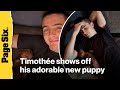 Timothée Chalamet introduces adorable new puppy