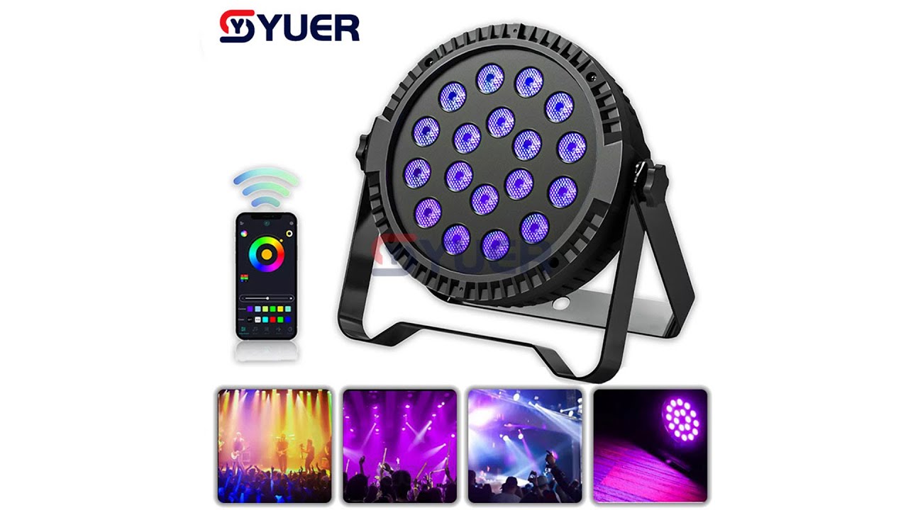 YUER™️ Professional Stage Lights 18LED RGB 3in1 Par Light