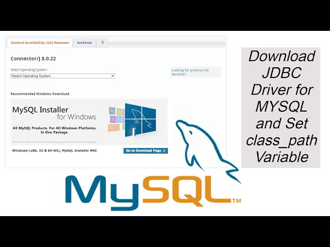 Download JDBC Driver for MySQL | Java Connector Jar File | Setting class_path variable