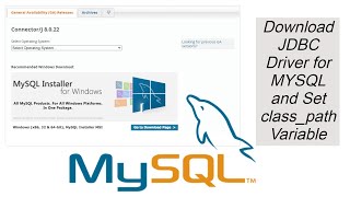 Download JDBC Driver for MySQL | Java Connector Jar File | Setting class_path variable screenshot 4