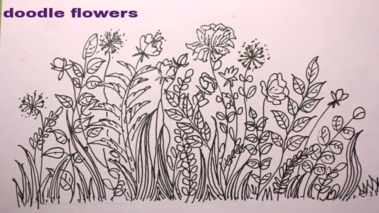 How TO Draw doodle flowers step by step/drawing doodle flower/flower