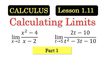 CALC1.11 Calculating Limits Part 1 | Limit of Rational Functions [English subtitles]