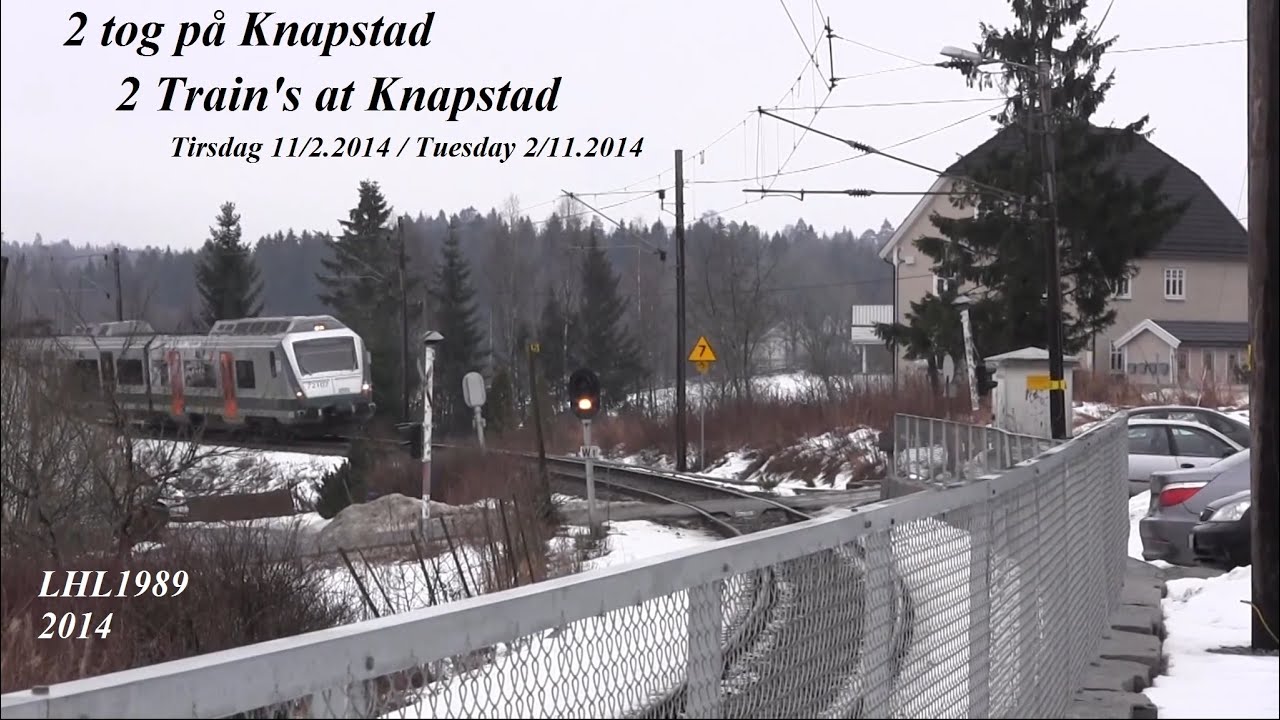 2 tog på Knapstad Tirsdag 11/2.2014 / 2 Trains at Knapstad Tuesday 2/11.2014