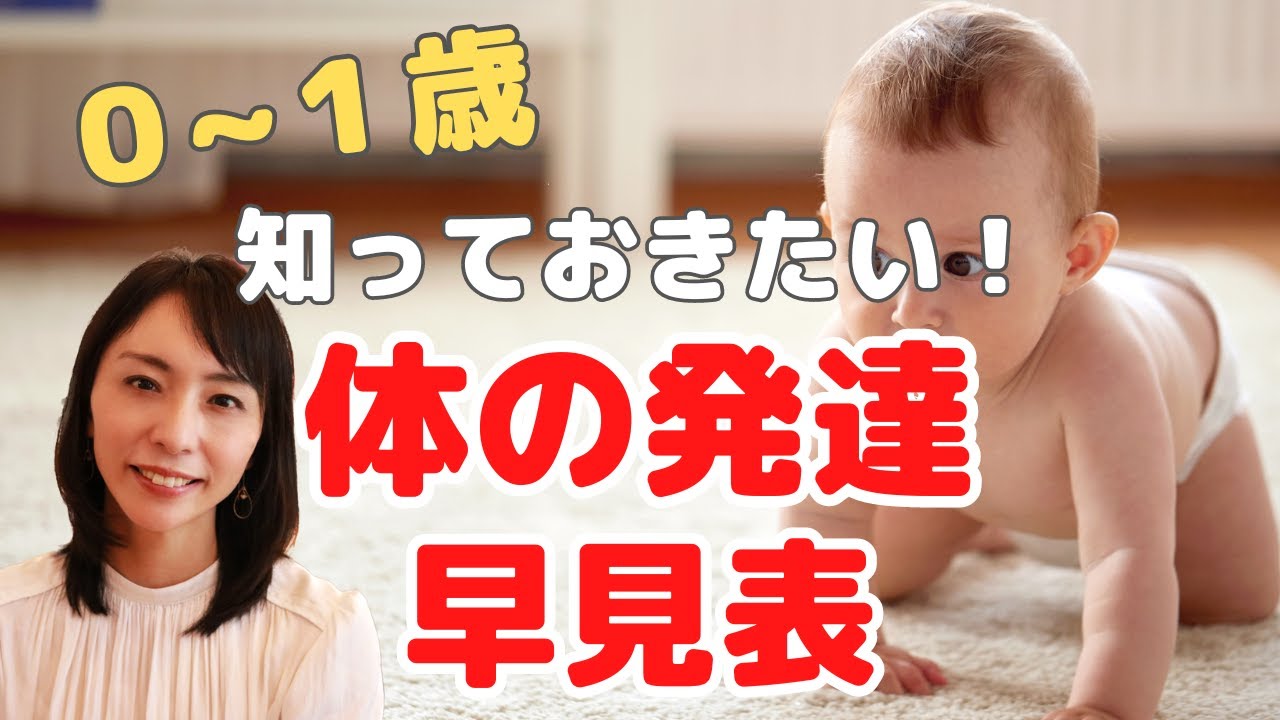 体の発達早見表】0〜1歳の体の成長こう進む！ - YouTube