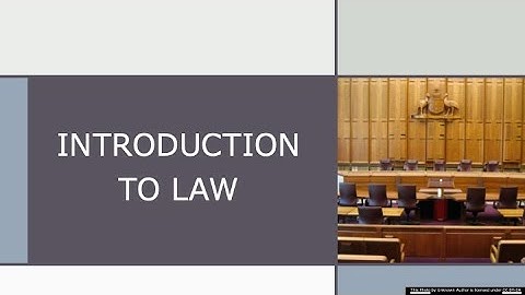 LAWS11057 Introduction to Law Week 12 Video