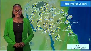 Utabiri Wa Hali Ya Hewa Kwa Saa 24 Zijazo Kuanzia Saa 3.00 Usiku Wa Leo Tarehe 04042026.