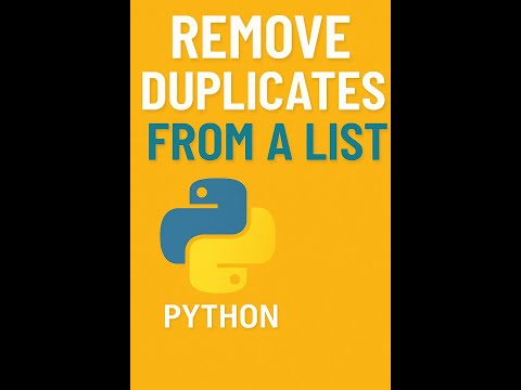 5.Remove Duplicates in Python Without Losing Order 🔁 | Step-by-Step Guide
