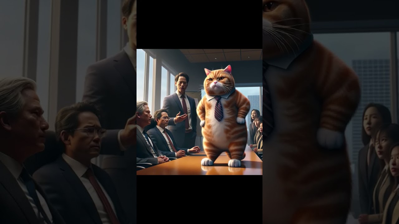 The cat gradually becomes the boss of the company！