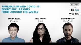 Webinar 9: Journalism & COVID-19 - Frontline Lessons from Around the World