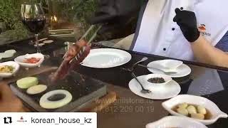 Жарка мяса на камне, Казахстан Жарка мяса на камне, Казахстан