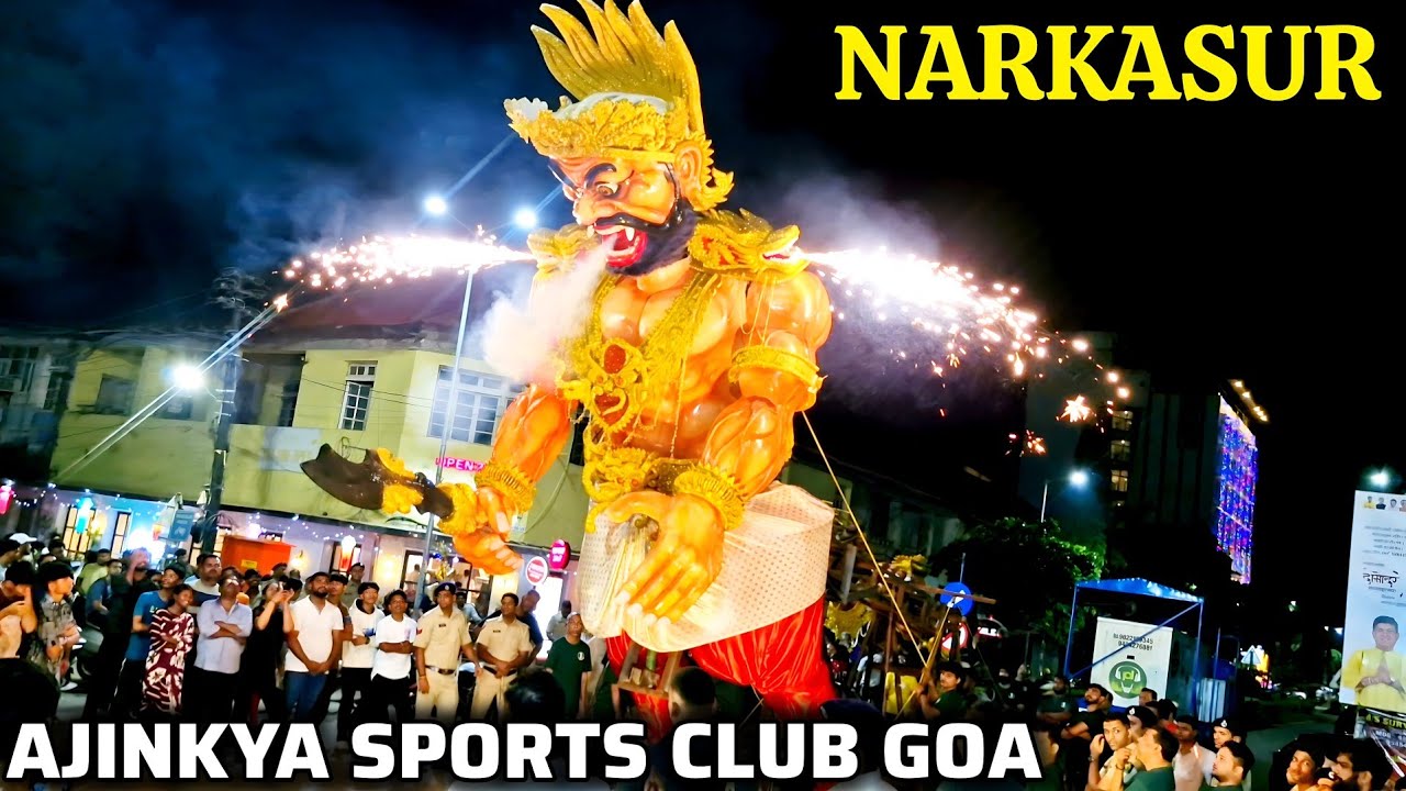 AJINKYA SPORTS CLUB GOA 2025 🔥Mormugao Vasco Narkasur Utsav | Goa Diwali Festival Celebration 2025