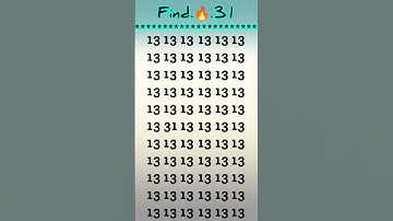 find the odd num 31 🤔...IqTest 🧠#shorts#viral#quiz#evennumber